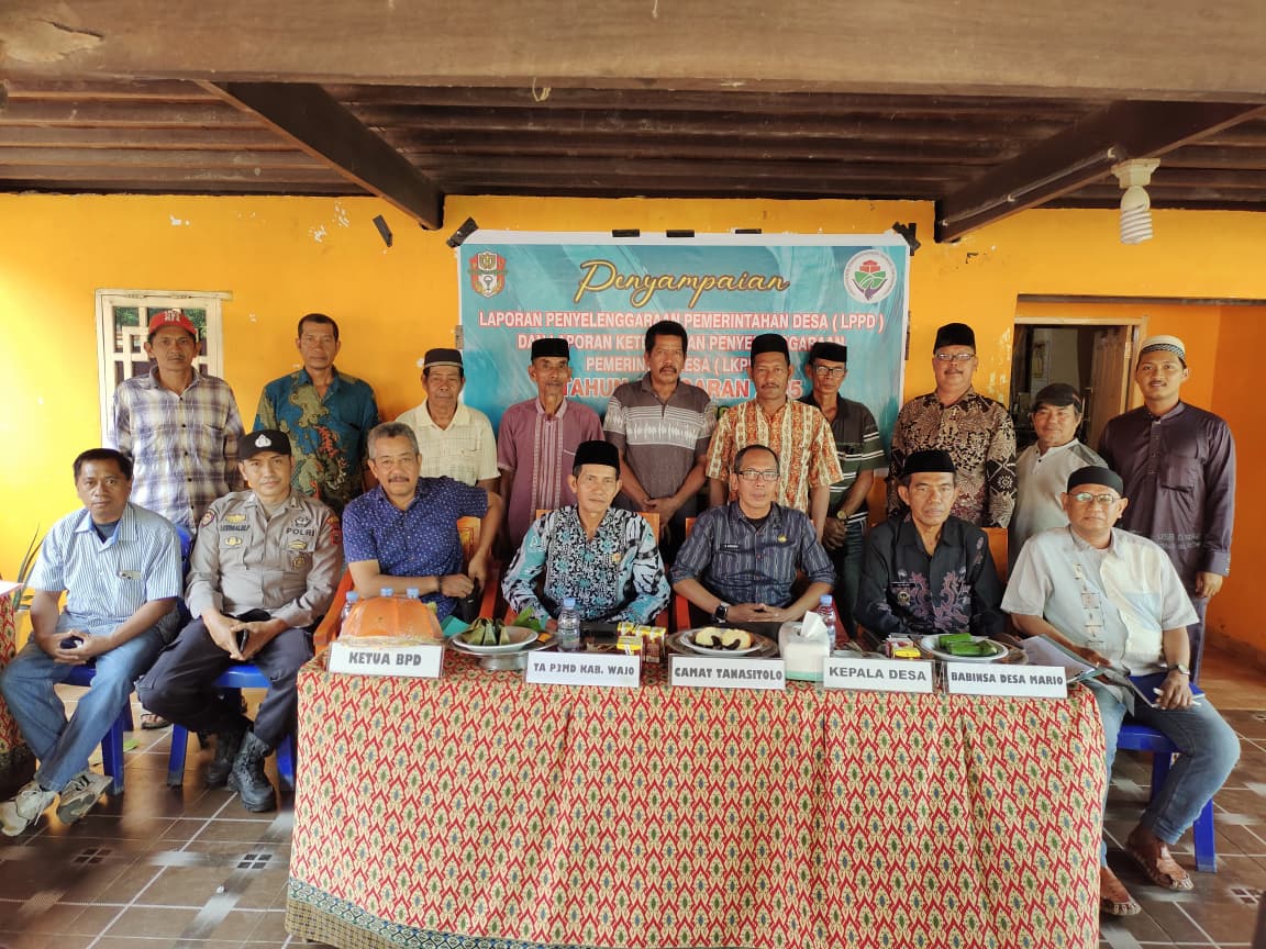 Pemdes Mario Sampaikan LPPD dan LKPPD Tahun Anggaran 2025