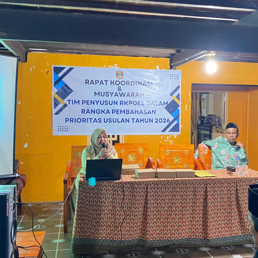 Rapat Koordinasi dan Musyawarah Tim Penyusun RKPDes Desa Mario Tahun 2026